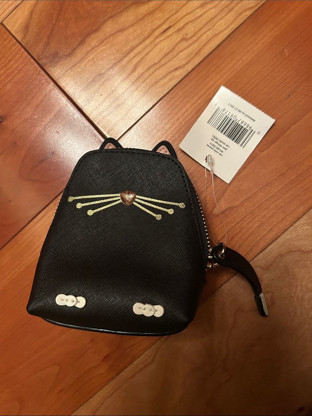 Kate Spade Jazz Things Up Leather Cat Coin Purse